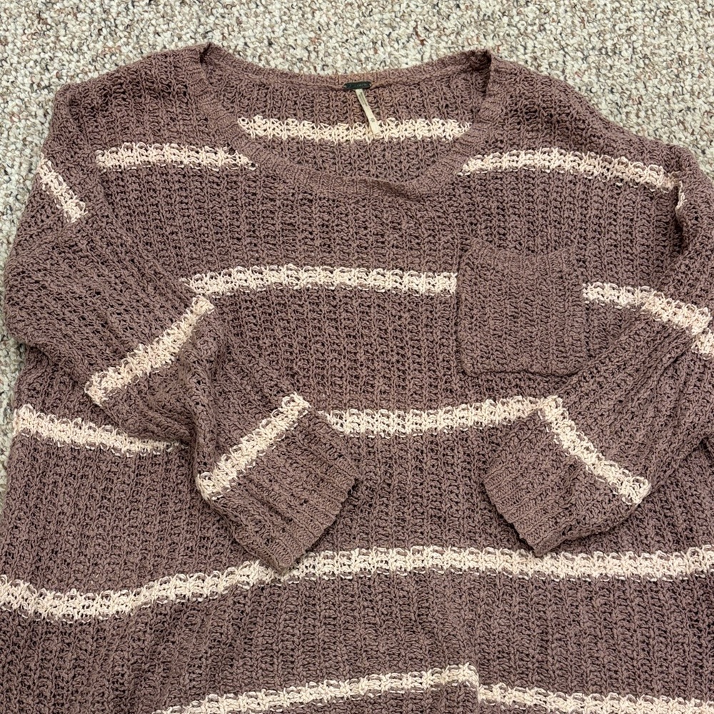 Free People Oversize Striped Sweater